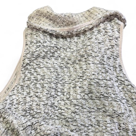 Altard State Cream Gray & White Sweater Vest With Pockets - Picture 4 of 8